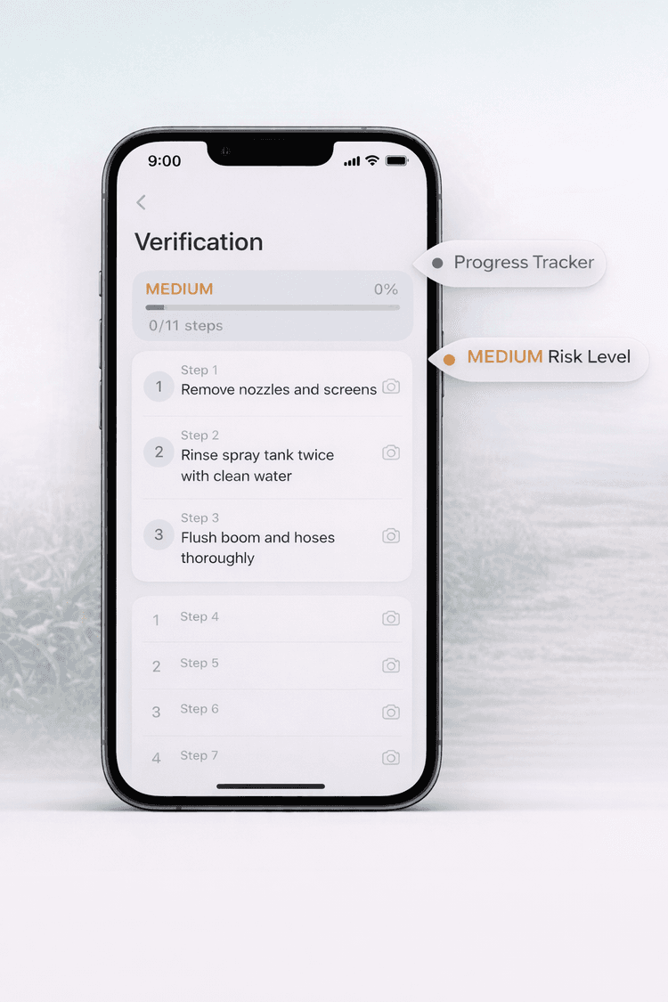 Verification checklist before completion